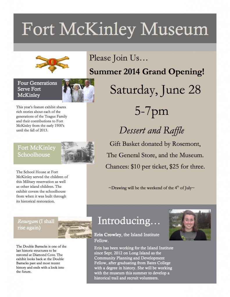 Grand Opening of Fort McKinley Museum Diamond CoveDiamond Cove